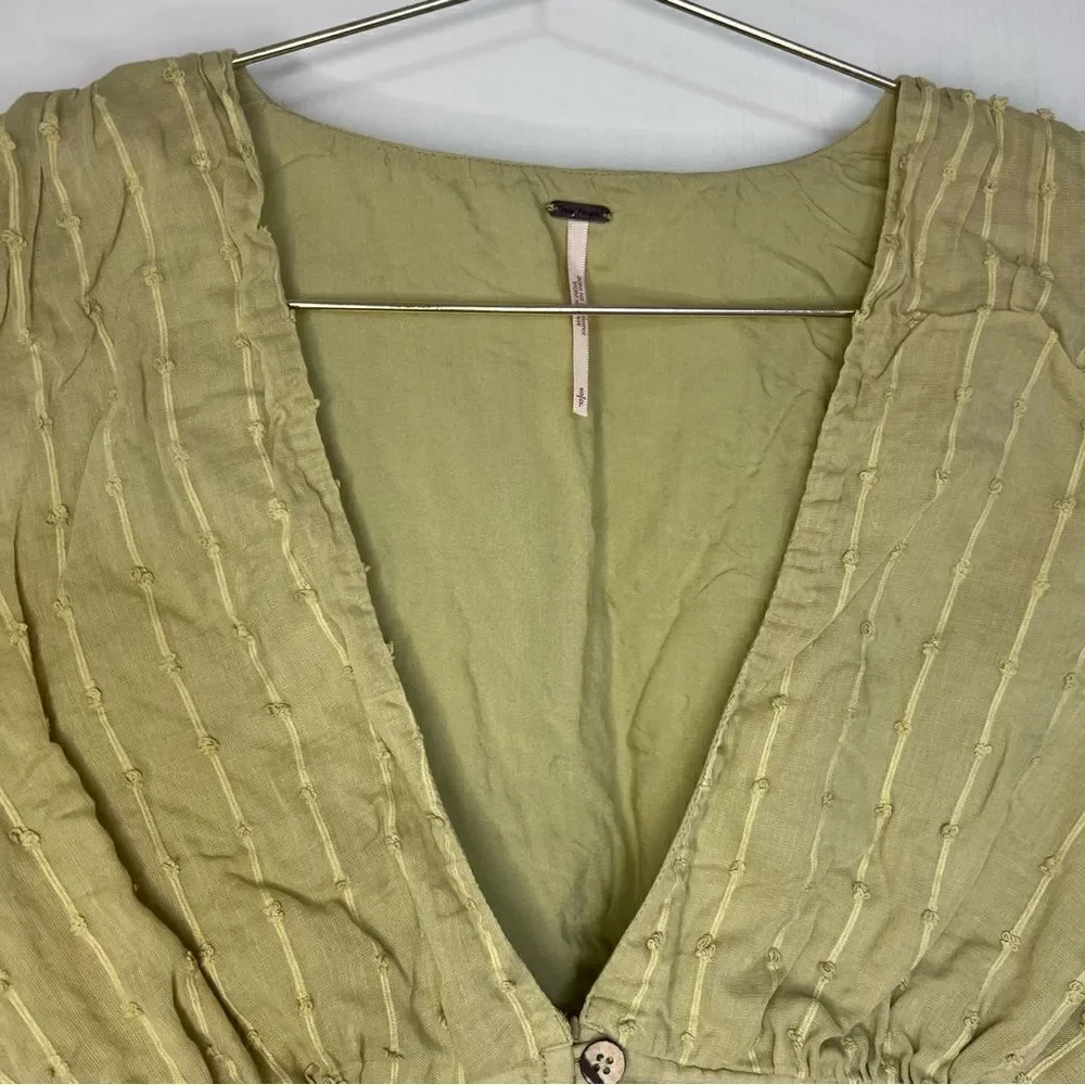Free People Crop Peasant Top